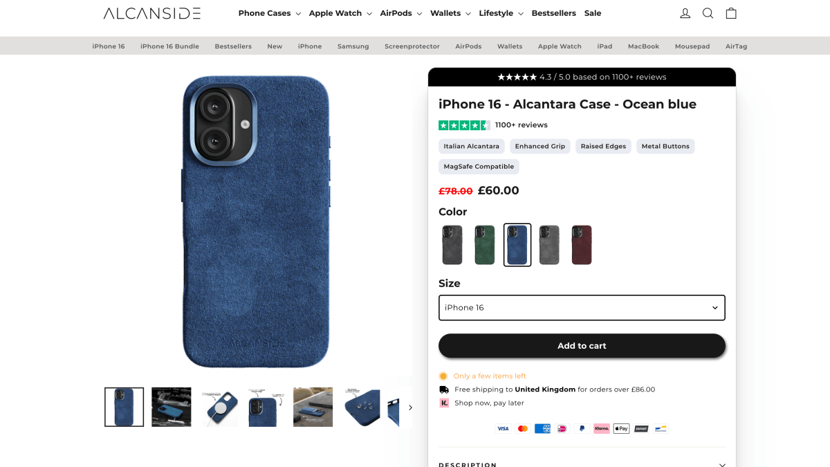 Alcanside iPhone 16 case